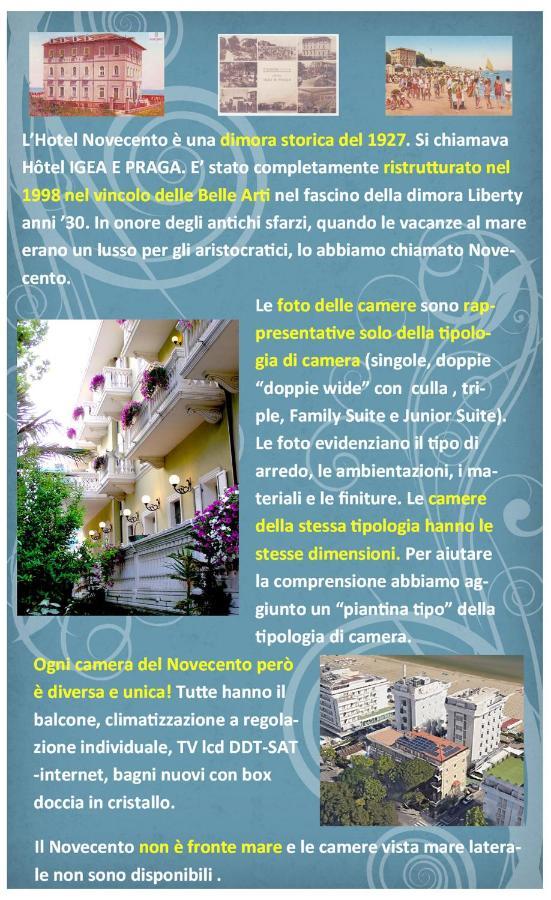 Novecento Suite Hotel Riccione Kültér fotó